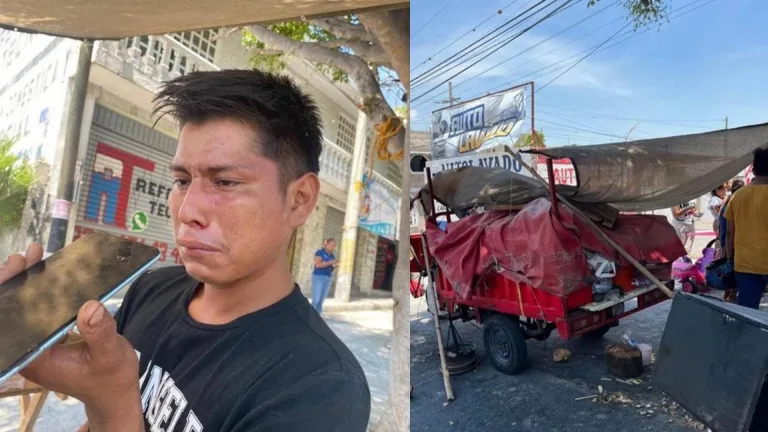 un joven vendedor de frutas