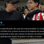 Aficionado golpea a su hijo en estadio BBVA durante Rayados vs Chivas
