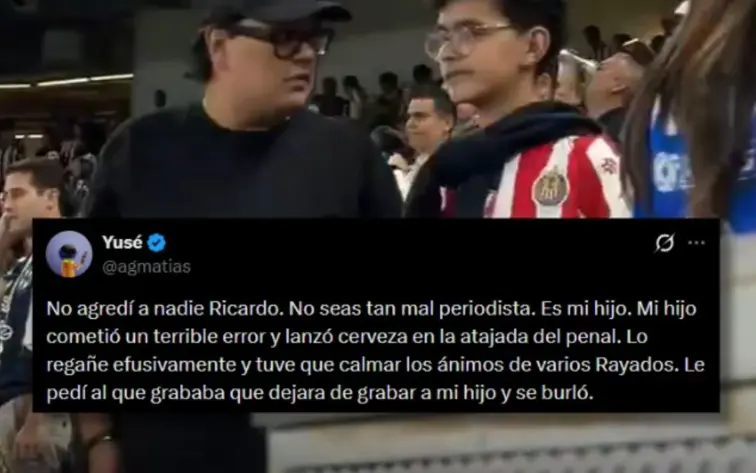 Aficionado golpea a su hijo en estadio BBVA durante Rayados vs Chivas