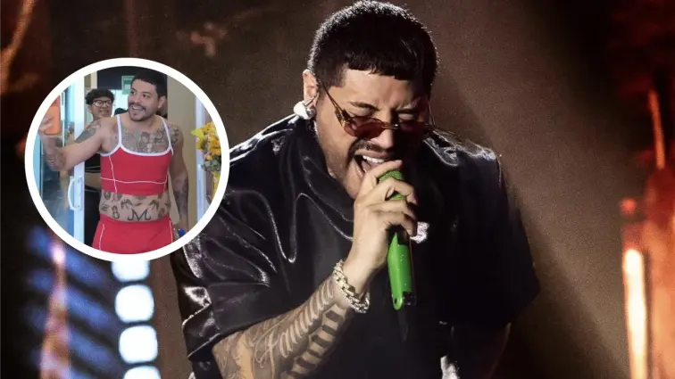 Eduin Caz usando crop top en estudio de pilates