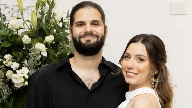 Farid Dieck y Jessica Fernández en su boda civil