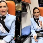 Natalia Jiménez en ambulancia rumbo a fiesta en Tlaxcala