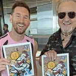 Lionel Messi abrazando a Carlos Villagrán Kiko durante un emotivo encuentro en Miami