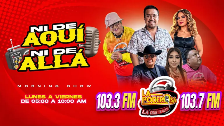 Integrantes de Ni de aquí ni de allá, morning show de La Poderosa 103.3 FM y 103.7 FM